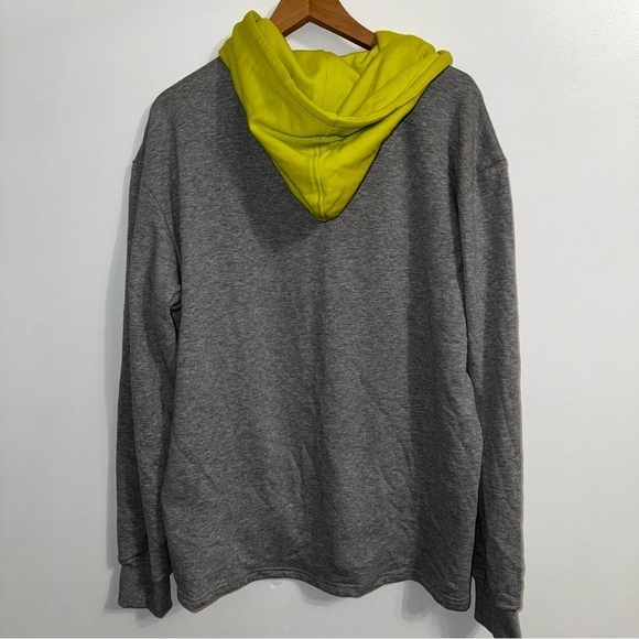 NWT Sovereign Code mens Brinx Cotton Hoodie heather grey/neon size XL - Picture 10 of 12
